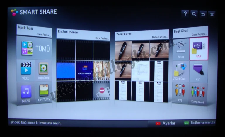 Smart Share menüsü