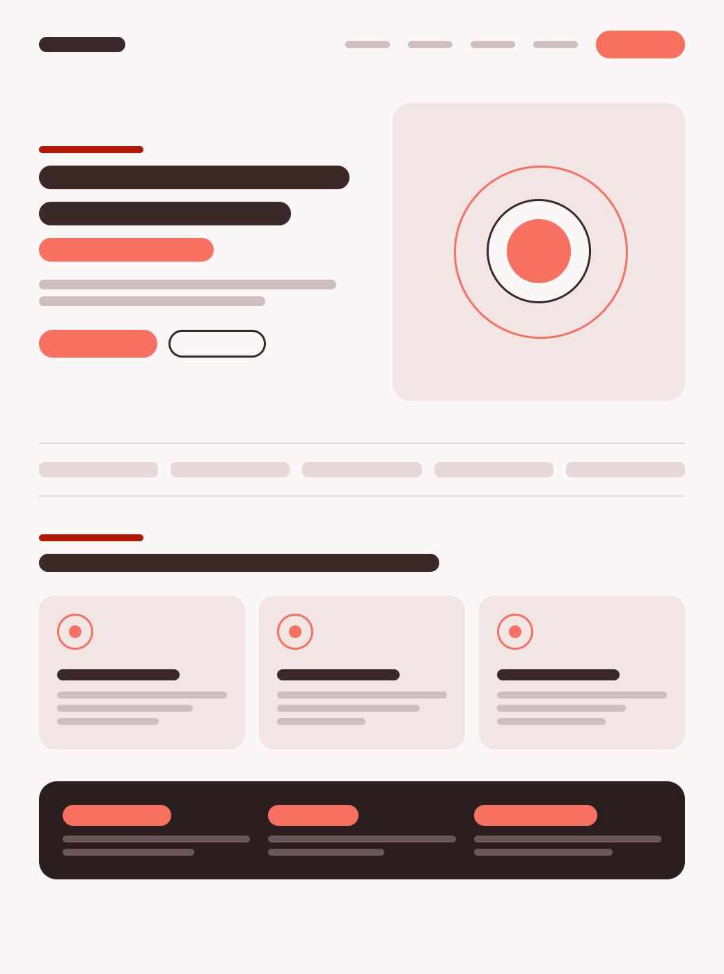 Kurumsal web sitesi anasayfa taslağı
